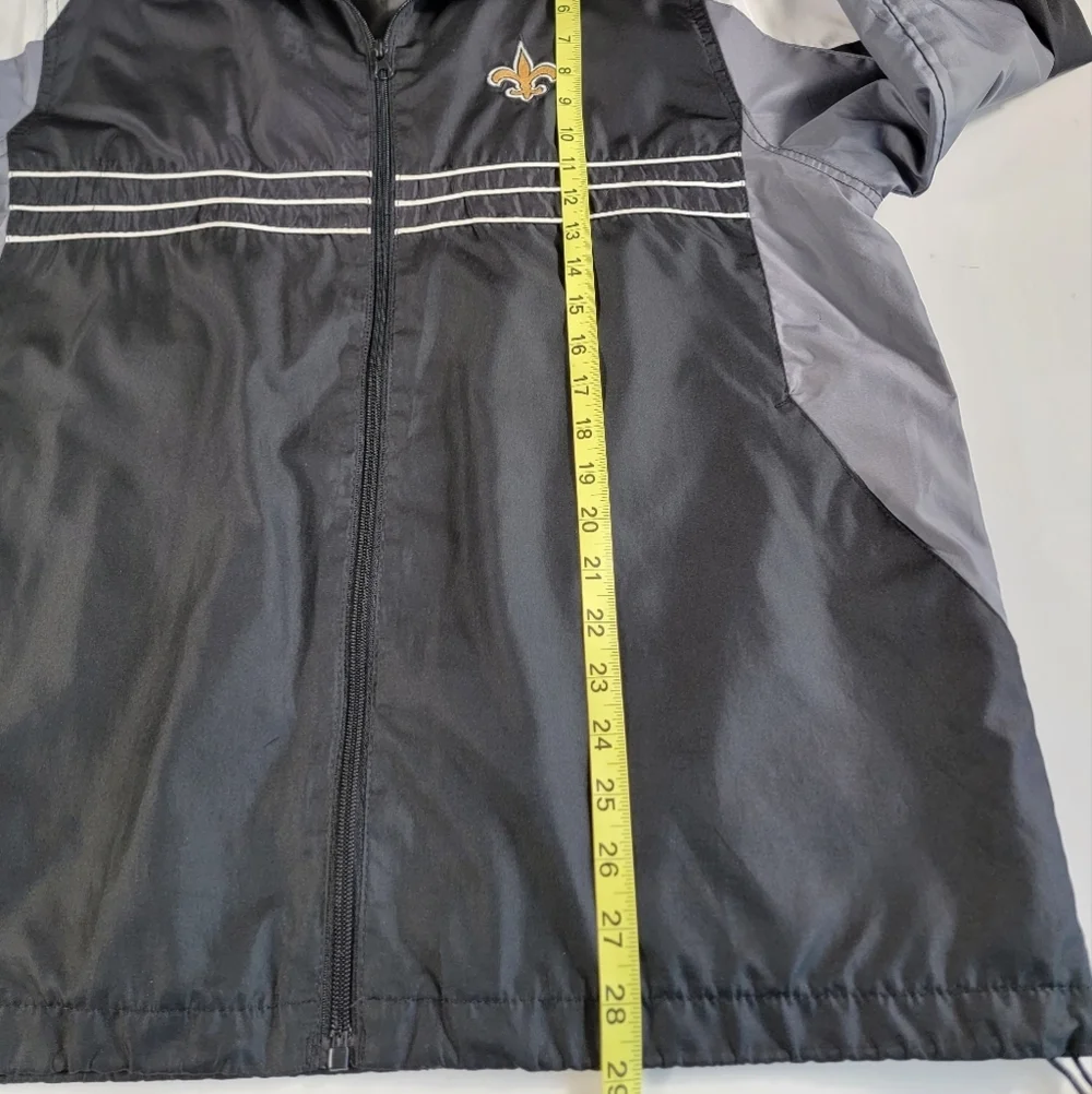 Reebok New Orleans Saints Windbreaker Size Large used full zip jacket NFL